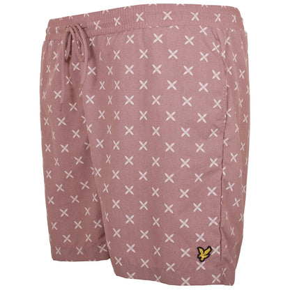 Plus Size Sh1801 Shuttle Print Swim Shorts Hutton Pink