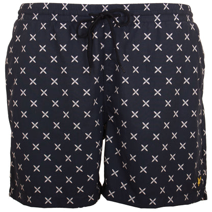 Plus Size Sh1801 Shuttle Print Swim Shorts Dark Navy