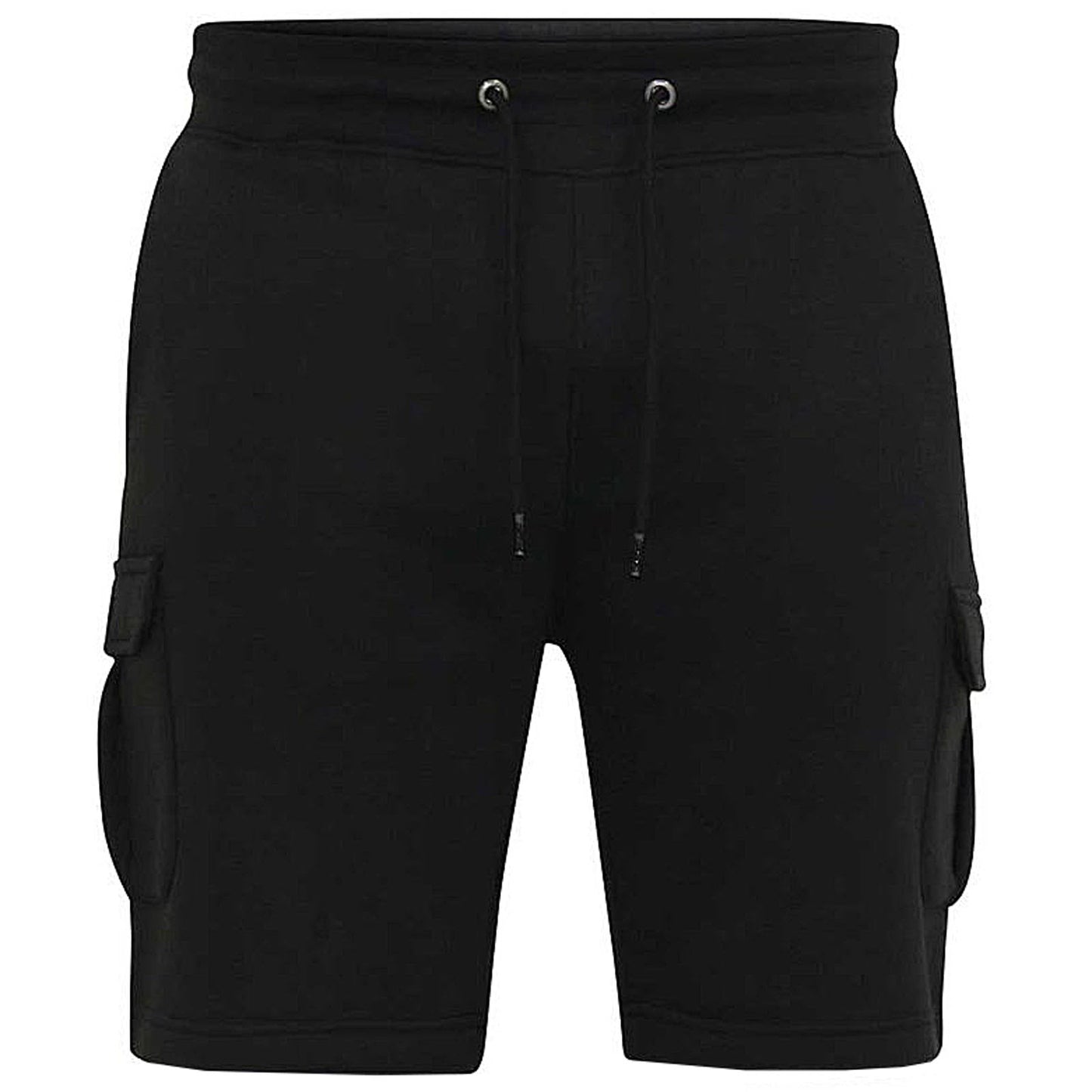 Plus Size Cyrus Cargo Sweat Shorts Black