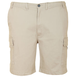 Espionage Plus Size St061 Stretch Long Cargo Shorts Light Stone