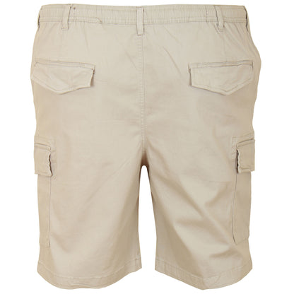 Plus Size St061 Stretch Long Cargo Shorts Light Stone