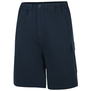 Espionage Plus Size Stretch Long Cargo Shorts Mid Navy