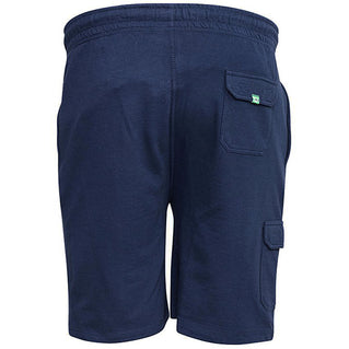 D555 Plus Size John Fleece Cargo Shorts Navy