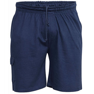 D555 Plus Size John Fleece Cargo Shorts Navy