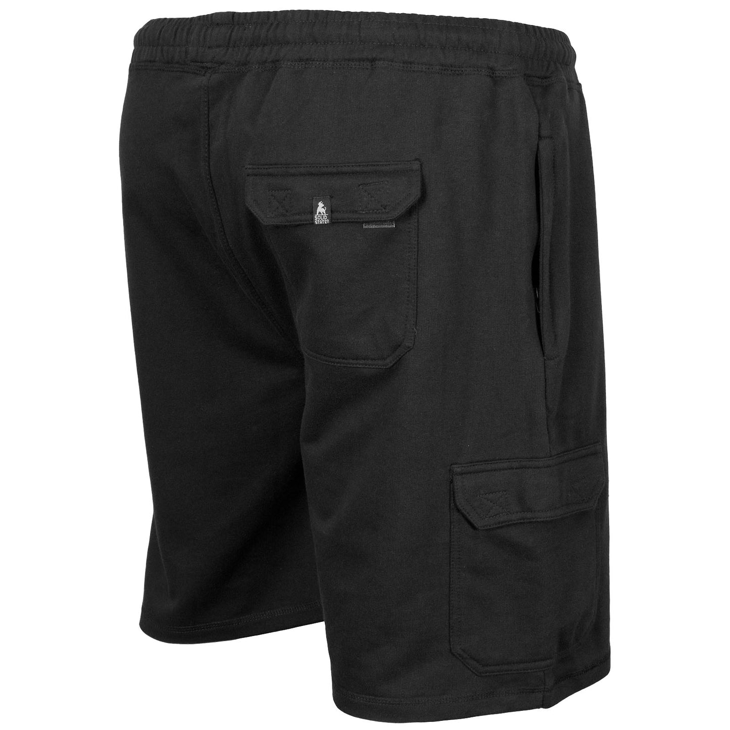 Plus Size Vegas Cargo Sweat Shorts Black