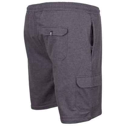 Plus Size Vegas Cargo Sweat Shorts Grey Marl