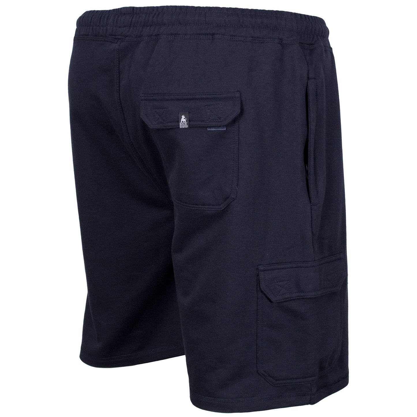 Solid State Plus Size Vegas Cargo Sweat Shorts Navy