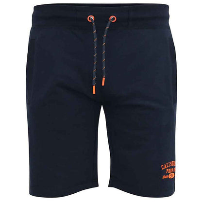 Plus Size Sutton Loop Back Shorts Navy