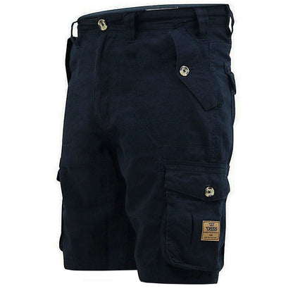 Plus Size Rodney Cotton Cargo Shorts Navy