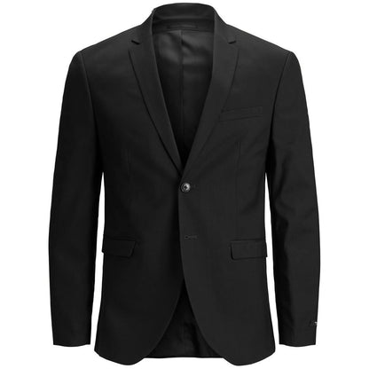 Plus Size Franco Slim Notch Lapel Blazer Black