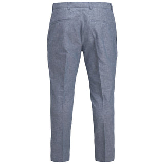 Jack & Jones Plus Size Riviera Linen Slim Trousers Chambray Blue