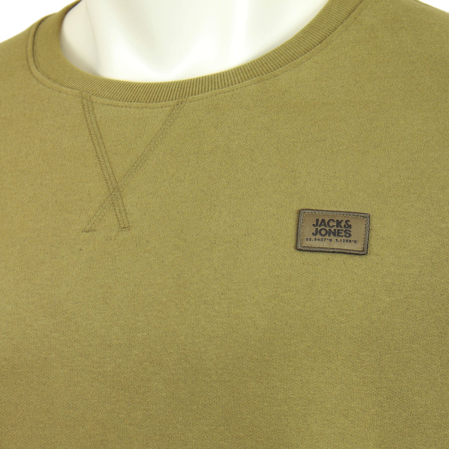 Plus Size Classic Twill Crew Sweatshirt Olive Branch