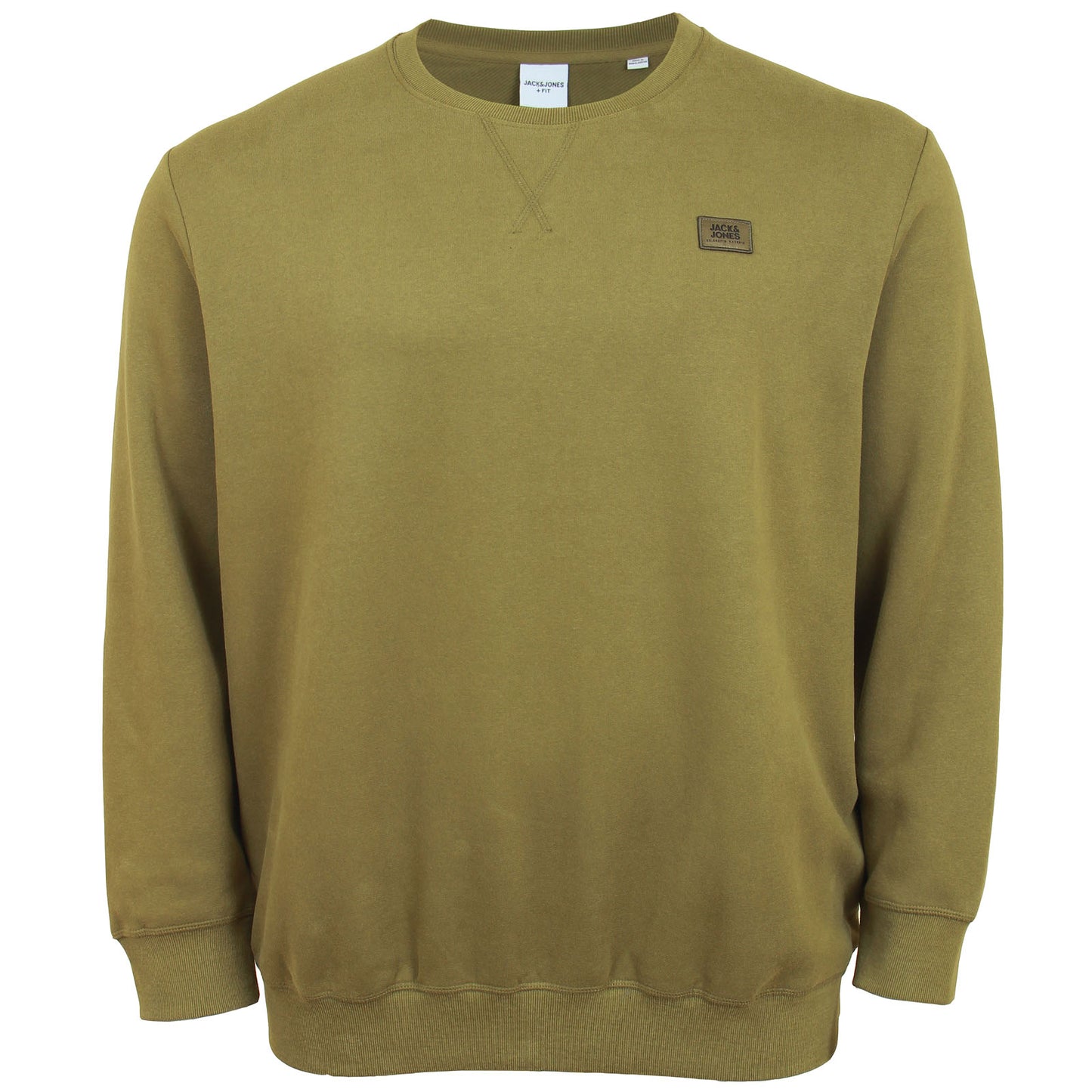 Plus Size Classic Twill Crew Sweatshirt Olive Branch