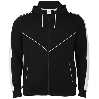 Sm4213 Craig Piped Panel Zip Hoodie Black