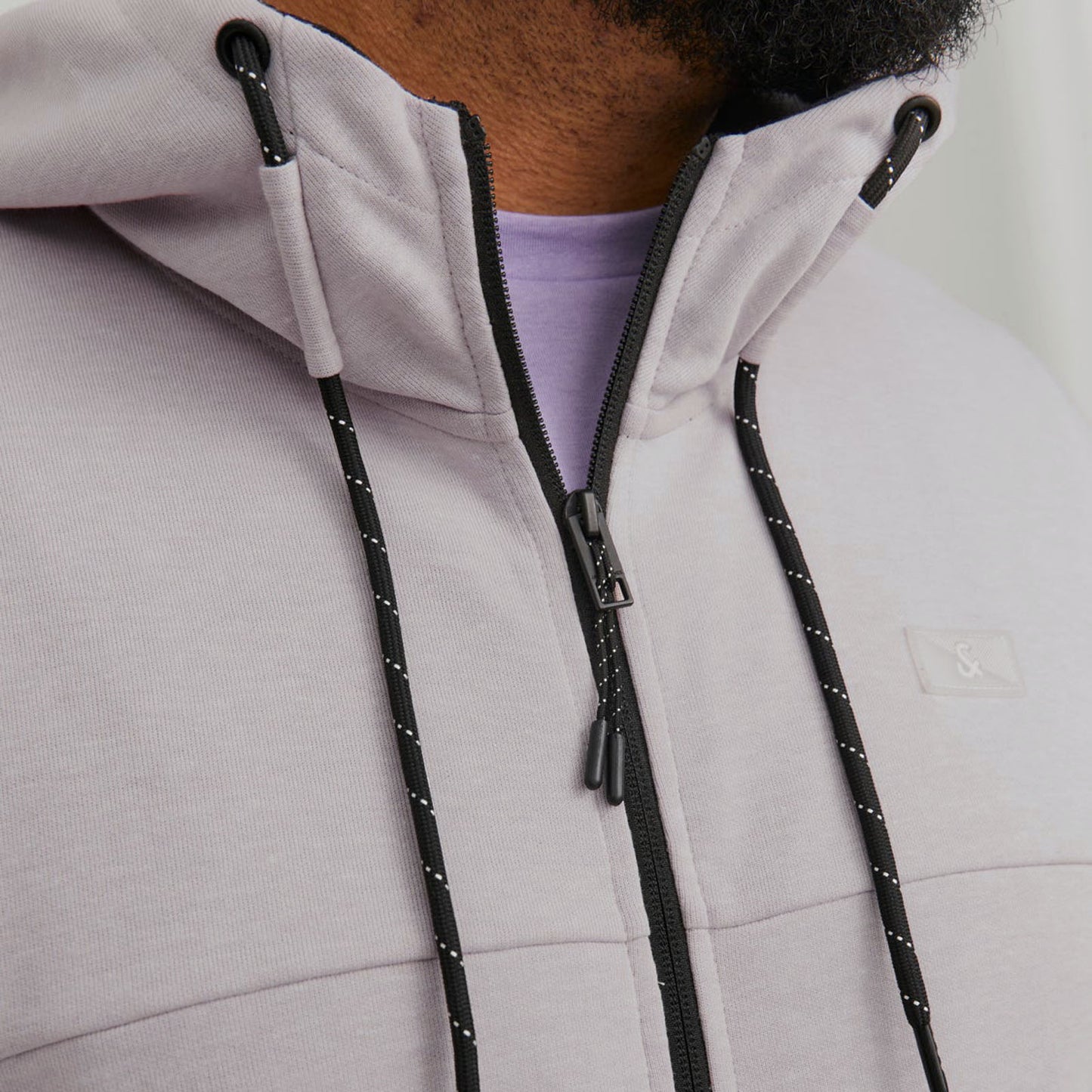 Plus Size Air Zip Hoodie Violet Ice