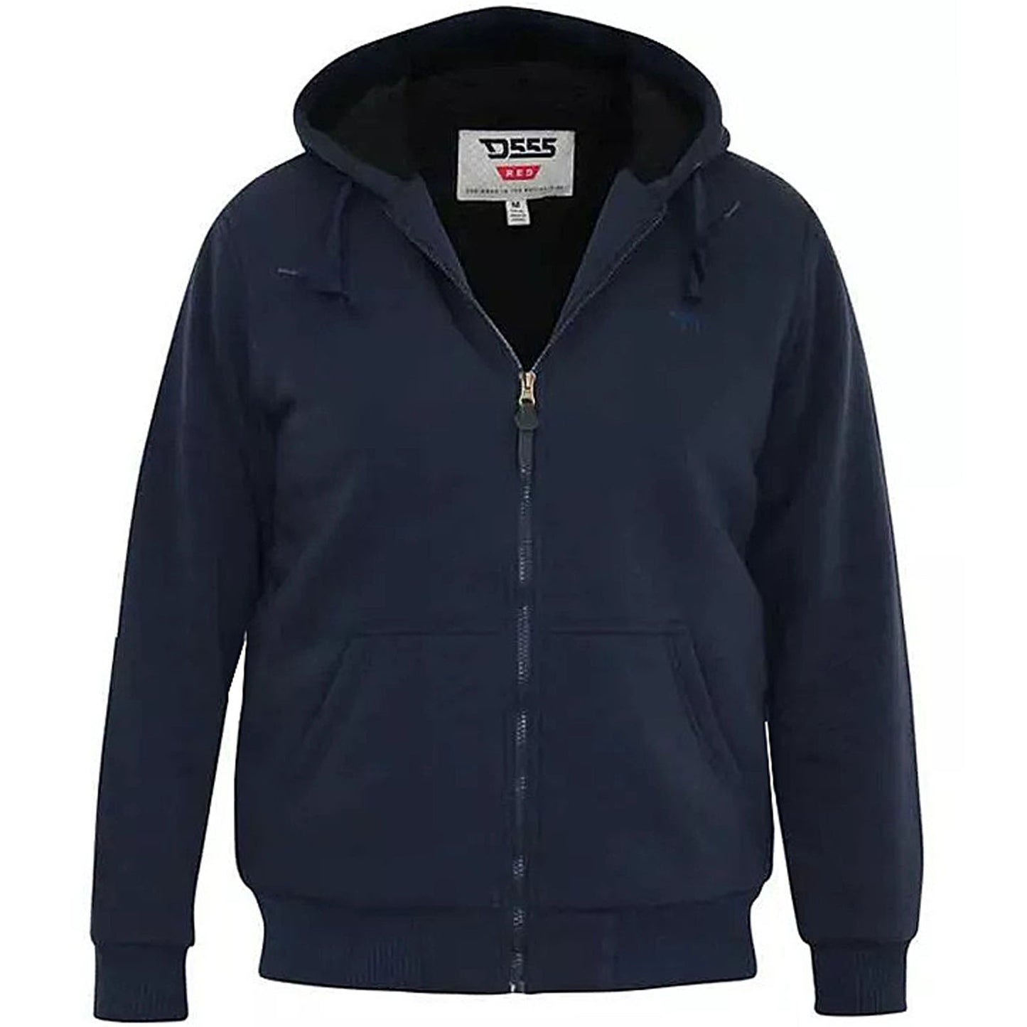 Plus Size Joshua Sperpa Lined Zip Hoodie Navy