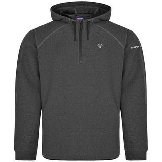 Espionage Plus Size Textured Hoodie Charcoal