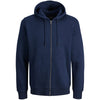 Jack & Jones Plus Size Bradley Zip Hoodie Navy Blazer