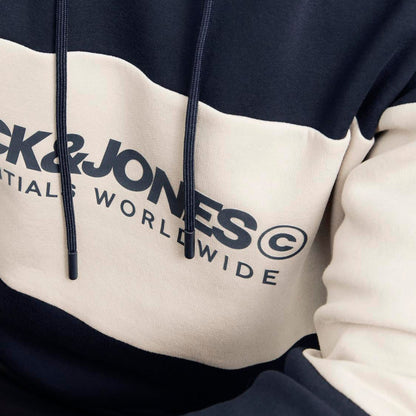 Jack & Jones Plus Size Legacy Blocking Hoodie Navy Blazer