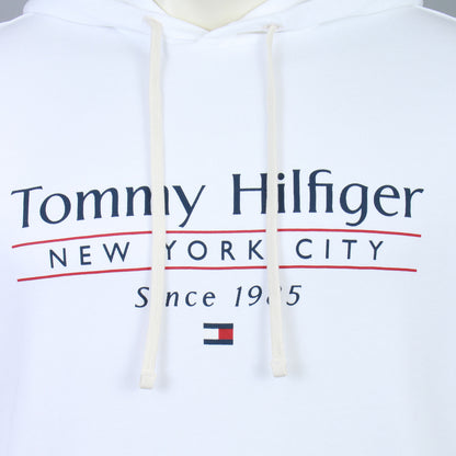 Tommy Hilfiger Plus Size Center Stack Hoodie White