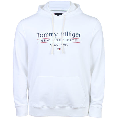 Tommy Hilfiger Plus Size Center Stack Hoodie White