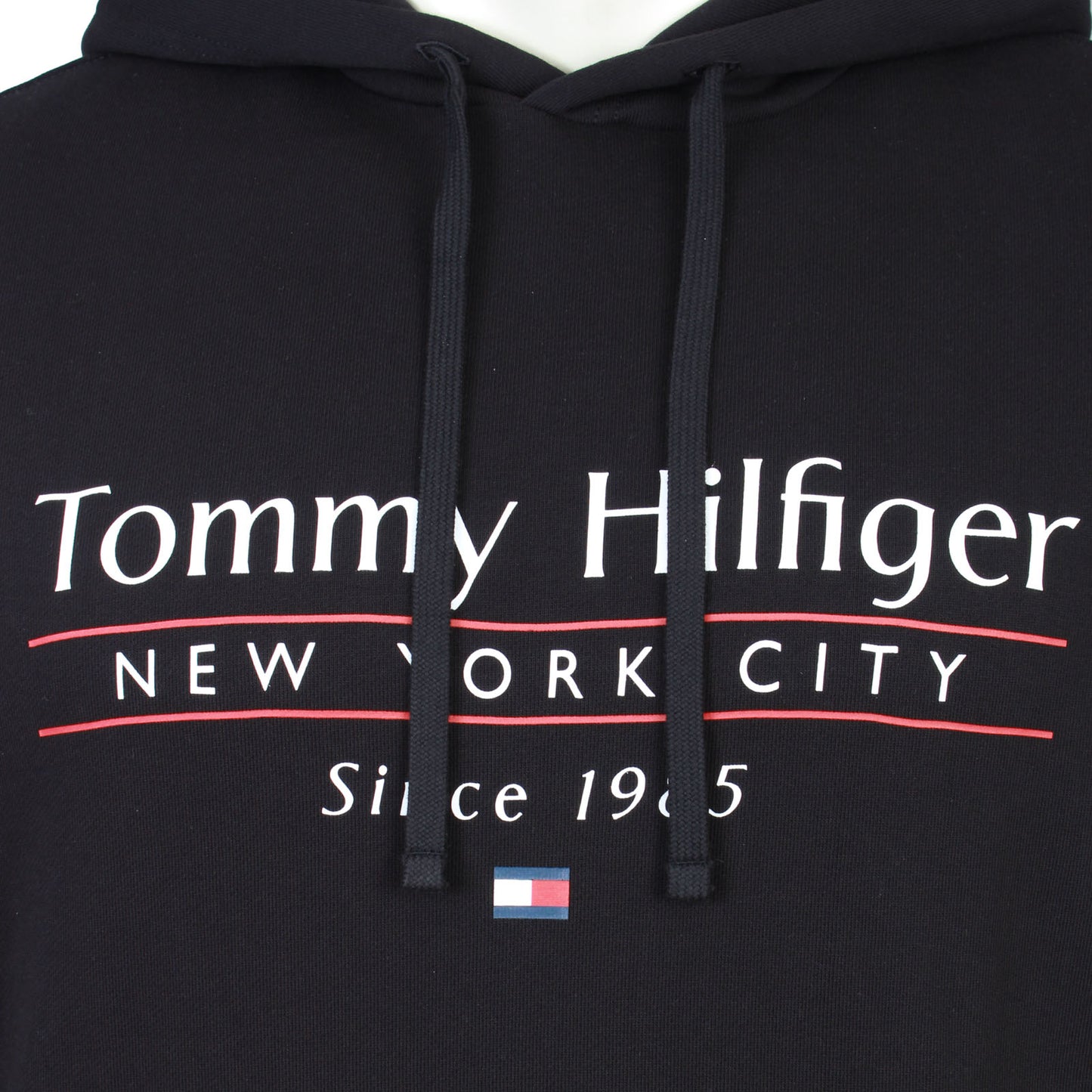 Tommy Hilfiger Plus Size Center Stack Hoodie Black