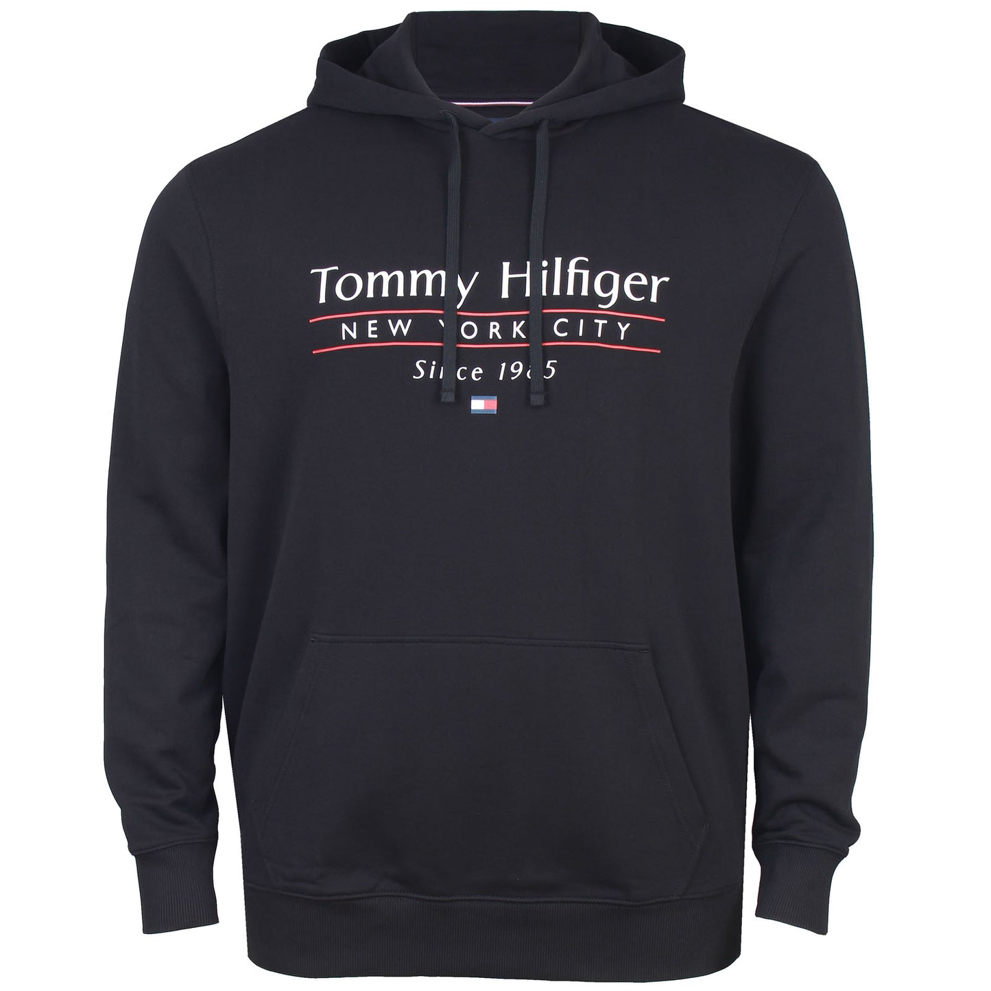 Tommy Hilfiger Plus Size Center Stack Hoodie Black