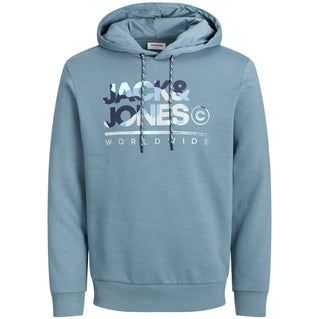 Jack & Jones Plus Size Luke Graphic Overhead Hoodie Goblin Blue