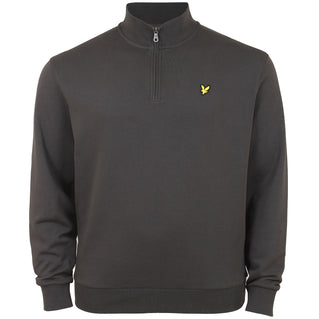 Lyle & Scott Plus Size Ml2022 Loopback Quarter Zip Sweater Gunmetal