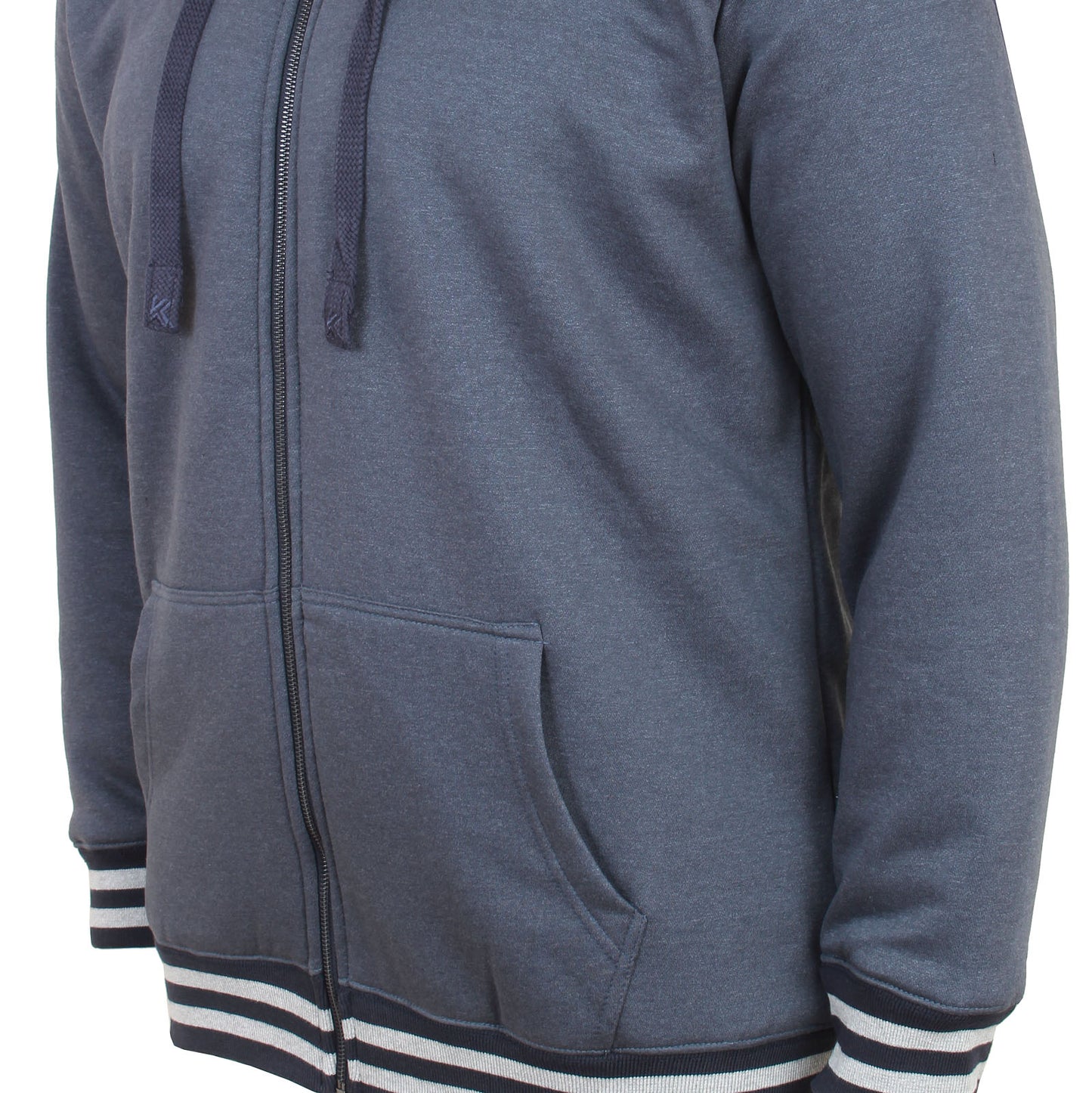 Plus Size Zip Through Sherpa Hoodie Midnight