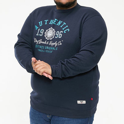 Plus Size Keyworth Graphic Crew Sweatshirt Navy