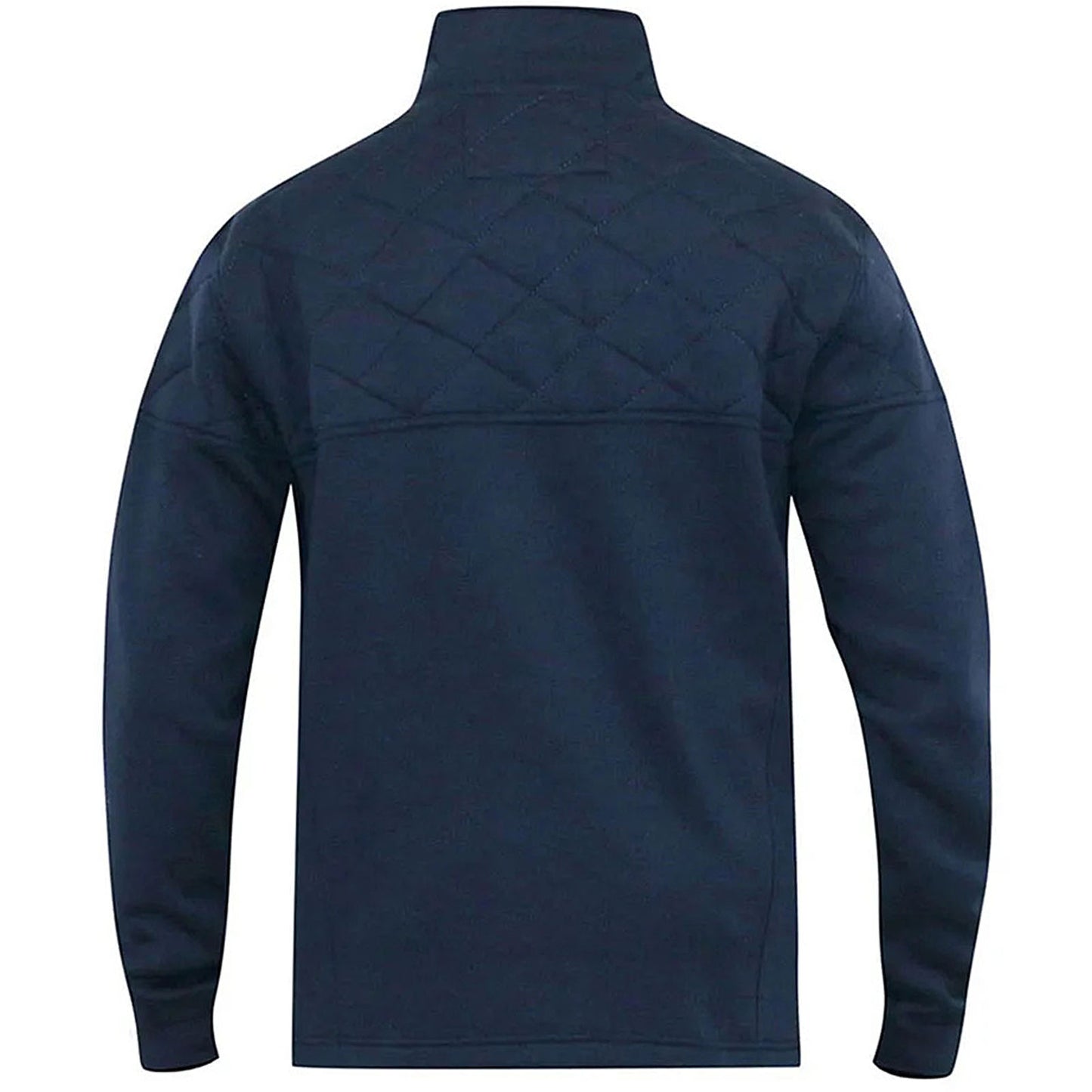 Plus Size Swann Quilted 1/4 Zip Sweatshirt Navy