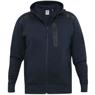 D555 Plus Size Gabriel Couture Zip Hoodie Navy