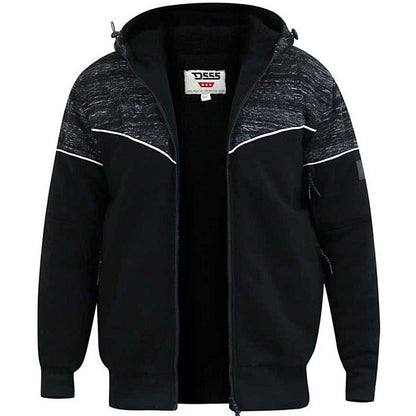 Plus Size Hennessey Sherpa Lined Zip Hoodie Black