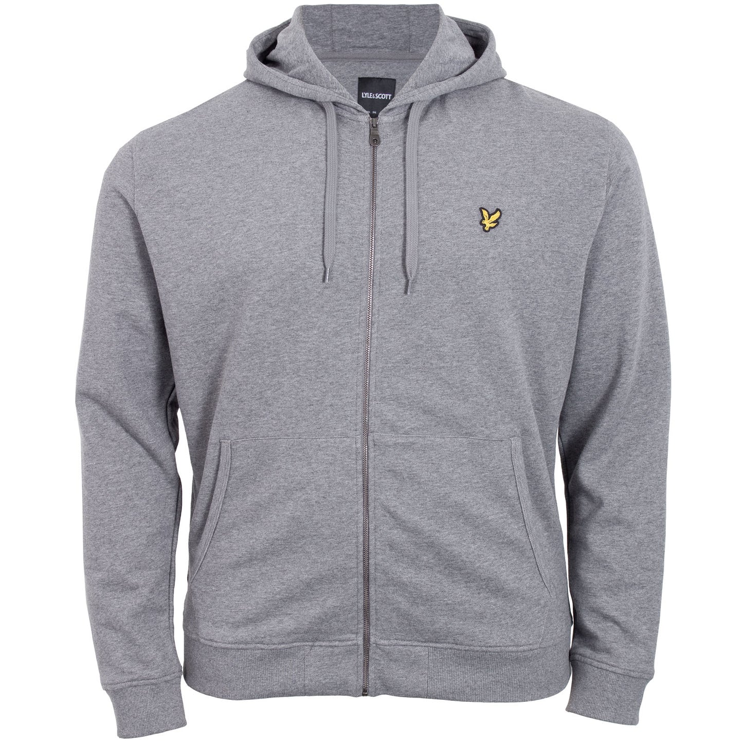 Plus Size Ml420 Zip Through Hoodie Mid Grey Marl