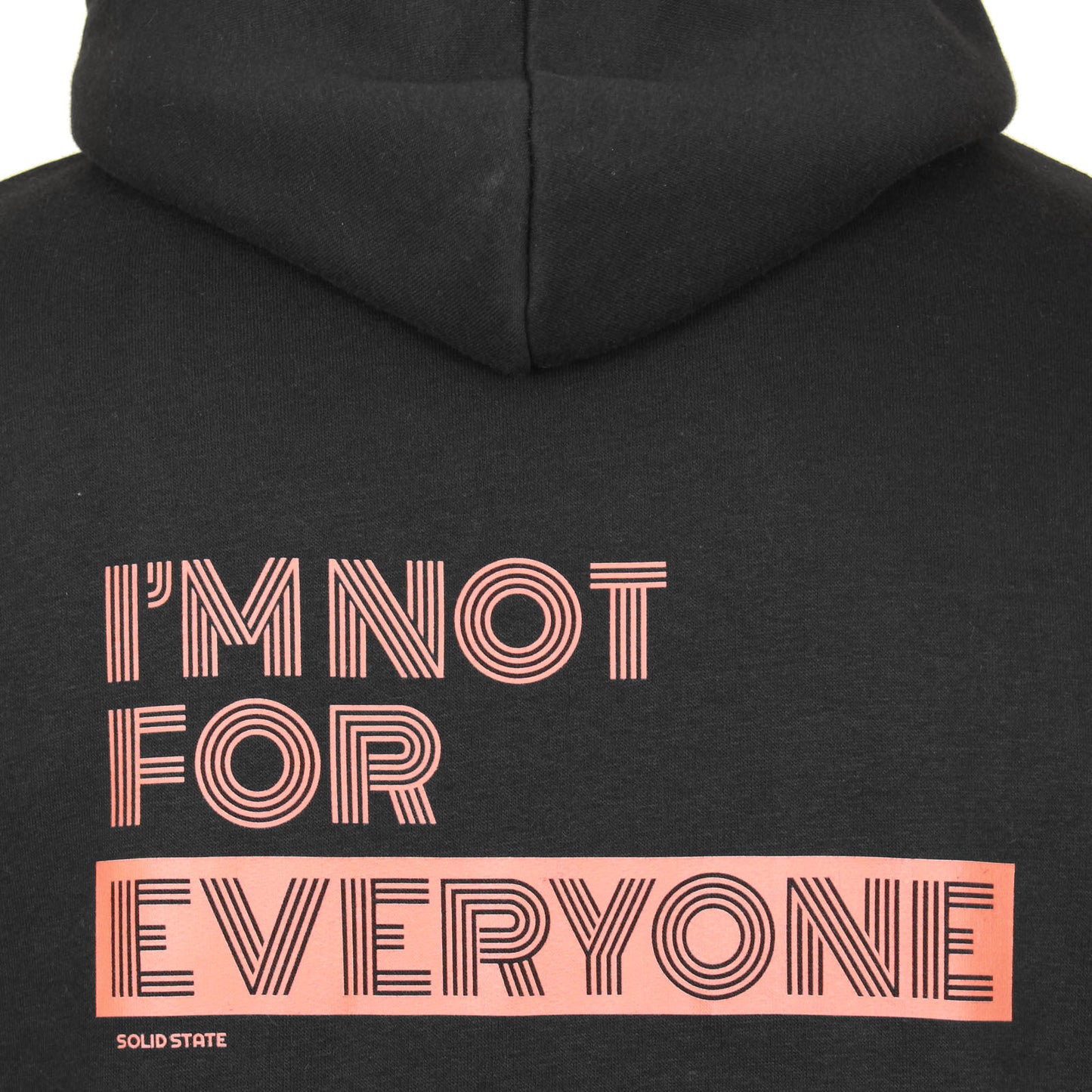 Solid State Plus Size I'm Not For Everyone (Back Print) Hoodie Black