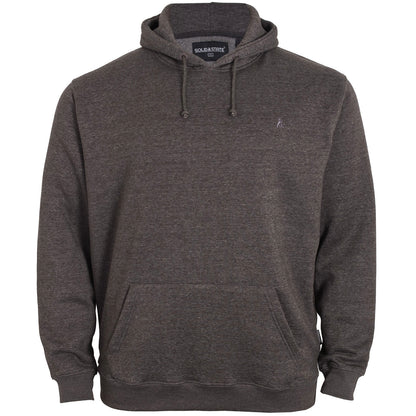 Solid State Plus Size Back Logo Hoodie Grey Marl