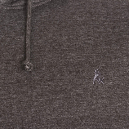 Plus Size Back Logo Hoodie Grey Marl