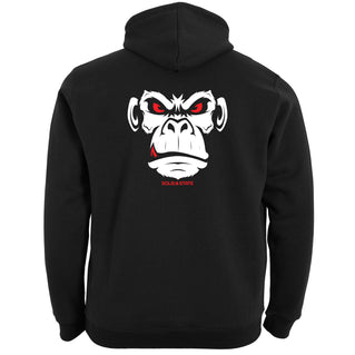 Solid State Plus Size Red Eye Monkey (Back Print) Hoodie Black