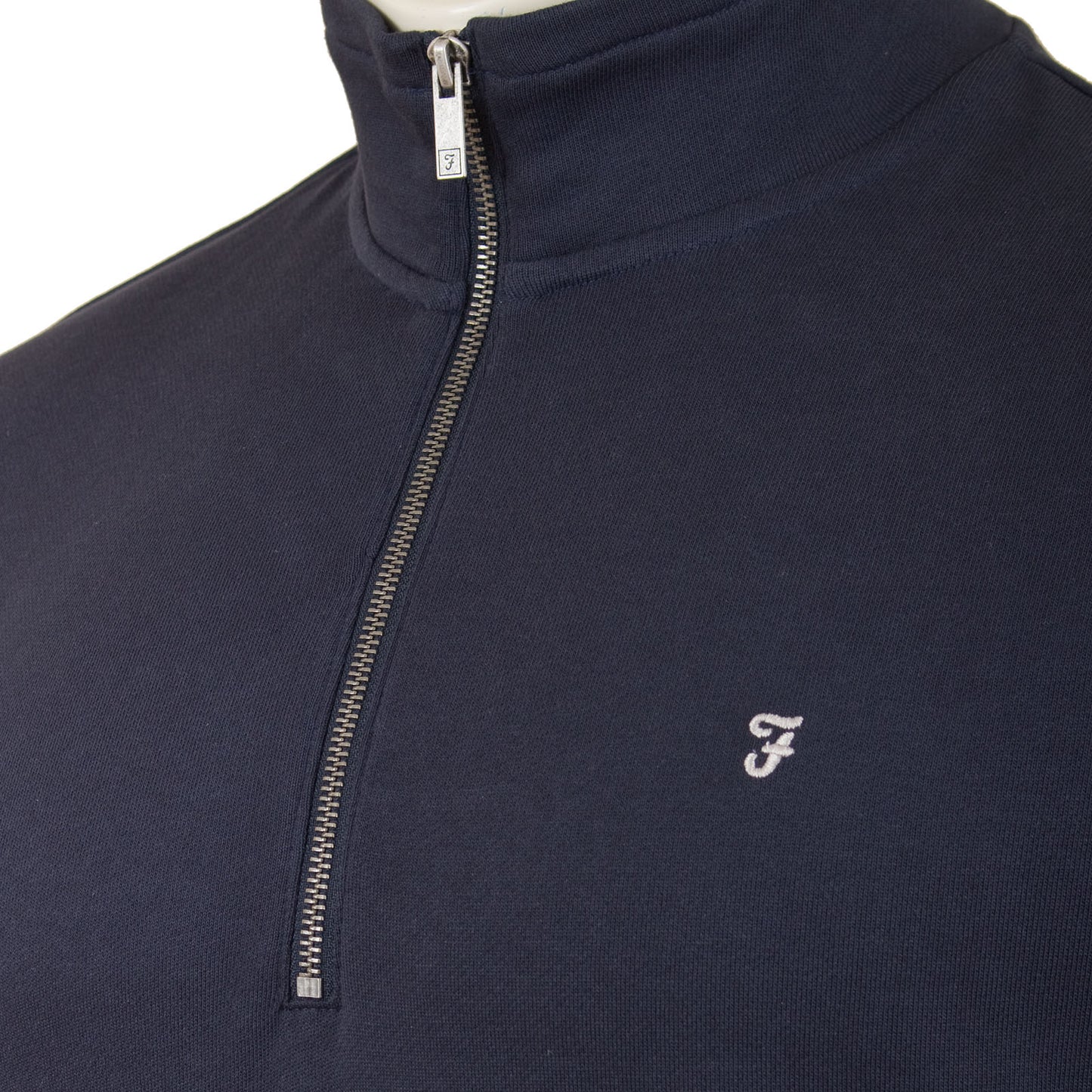 Plus Size Aintree 1/4 Zip Sweatshirt Navy