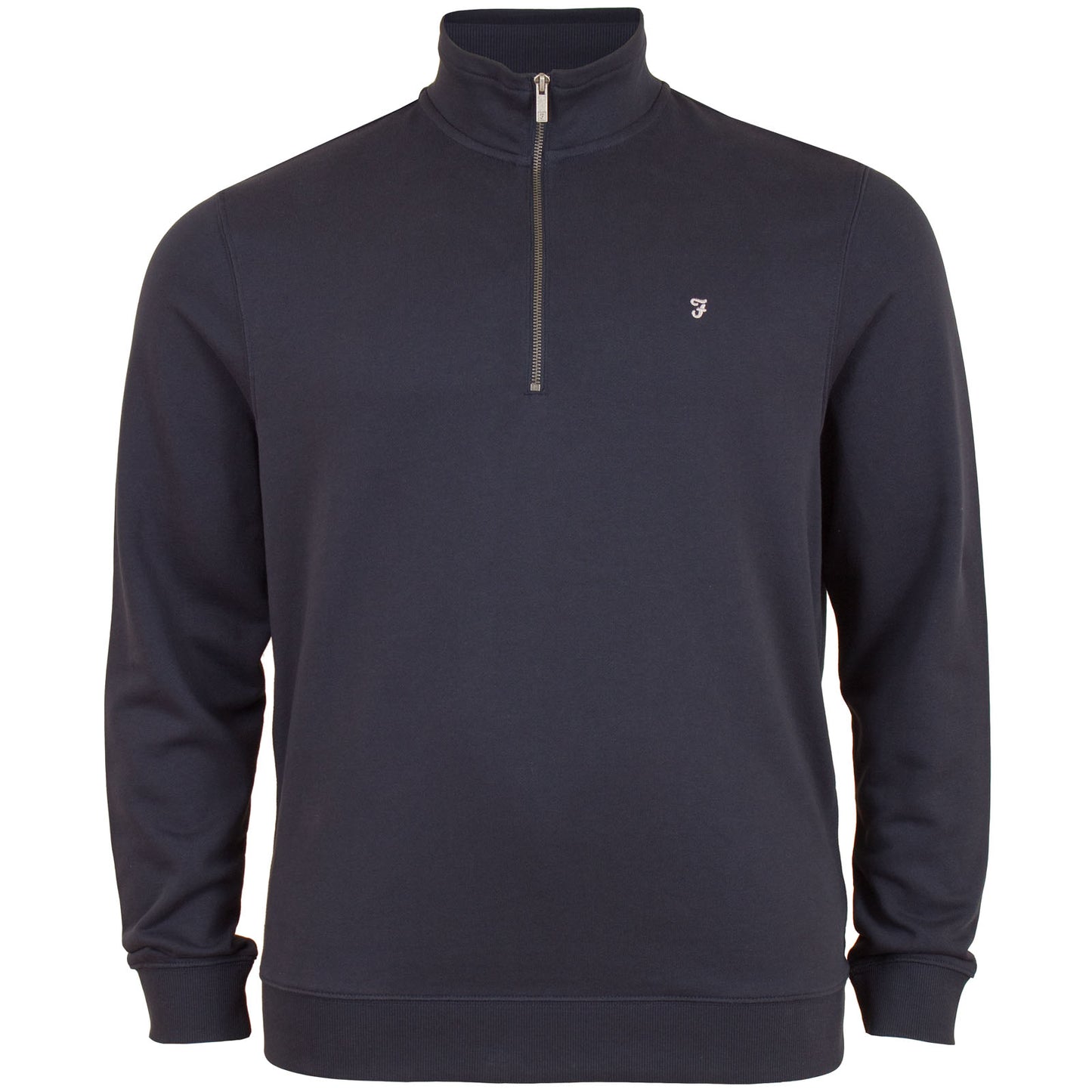 Plus Size Aintree 1/4 Zip Sweatshirt Navy