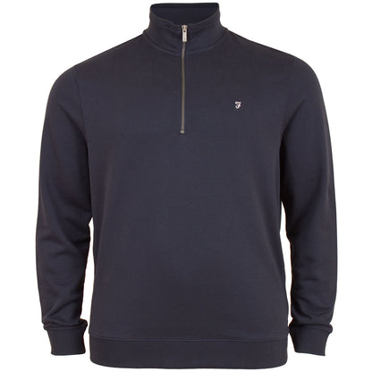 Plus Size Aintree 1/4 Zip Sweatshirt Navy