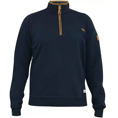 Plus Size Donald Quarter Zip Sweatshirt Navy