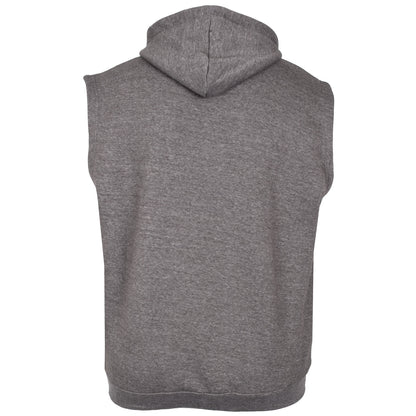 Plus Size  Vermont Sleeveless Hoodie Grey Marl