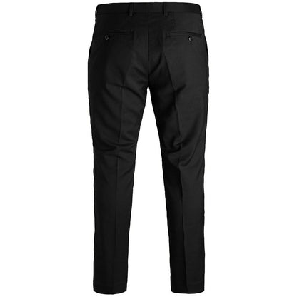 Plus Size Franco Slim Tailored Trousers Black