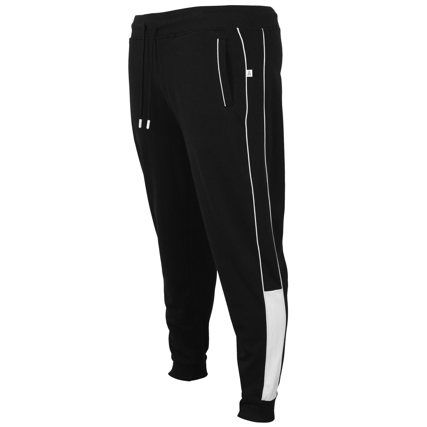 Sm4215 Crag Piped Panel Cuffed Joggers Black