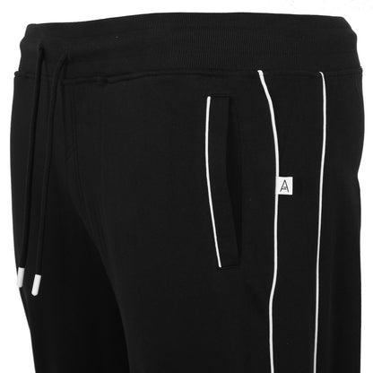 Sm4215 Crag Piped Panel Cuffed Joggers Black