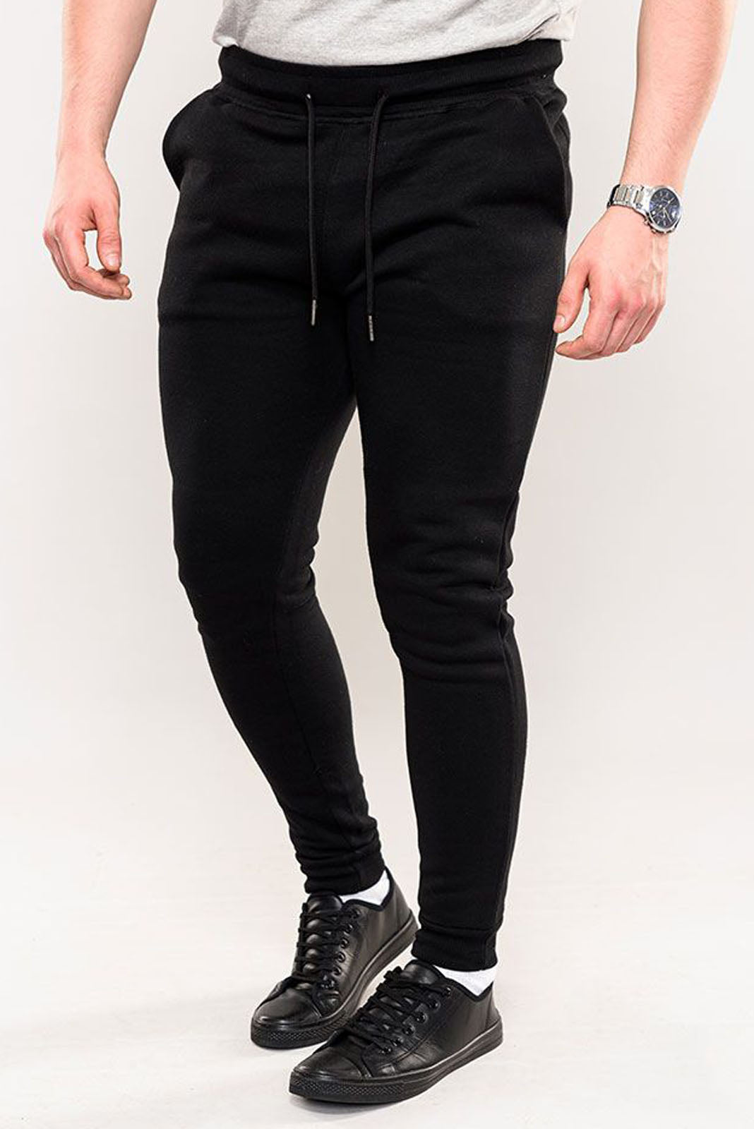 Plus Size Brandon Cuffed Joggers Black