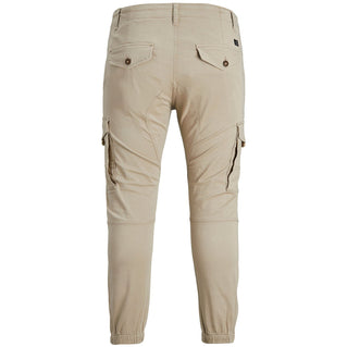 Jack & Jones Plus Size Paul Flake Cargo Trousers Crockery