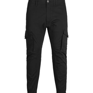 Jack & Jones Plus Size Paul Flake Cargo Trousers Black